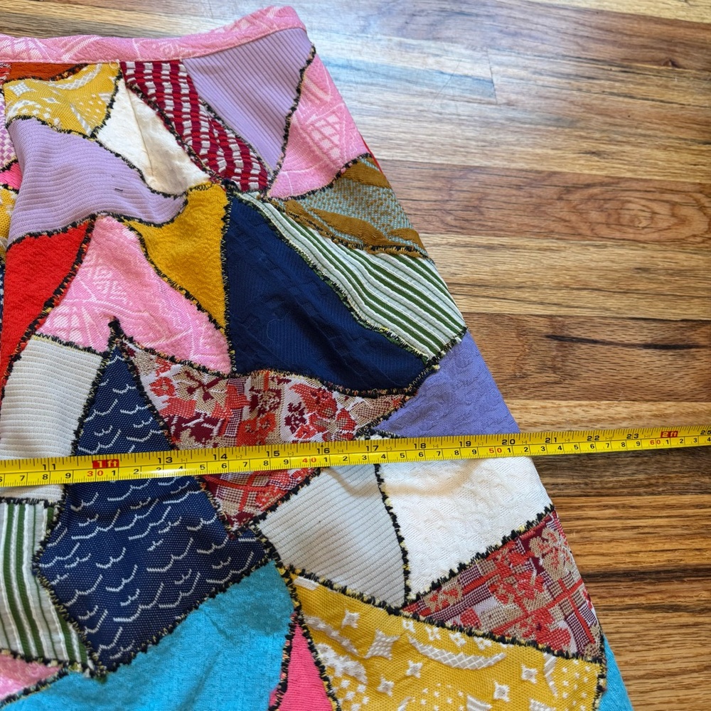 Vintage 60’s Patchwork A-Line Skirt  Multicolor Approx Size M See Measurements - Picture 11 of 12